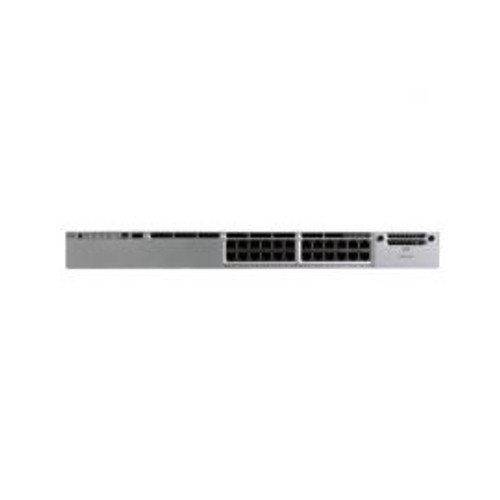 WS-C3850-24P-S - Cisco Catalyst 3850 24-Ports 10/100/1000Base-T RJ-45 PoE+ Manageable Layer2 Rack-mountable 1U Switch
