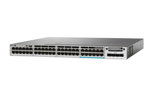 WS-C3850-48U-S-RF - Cisco Stackable 48 10/100/1000 Upoe Ports 1 Network Module Slot 1100 W Power Supply