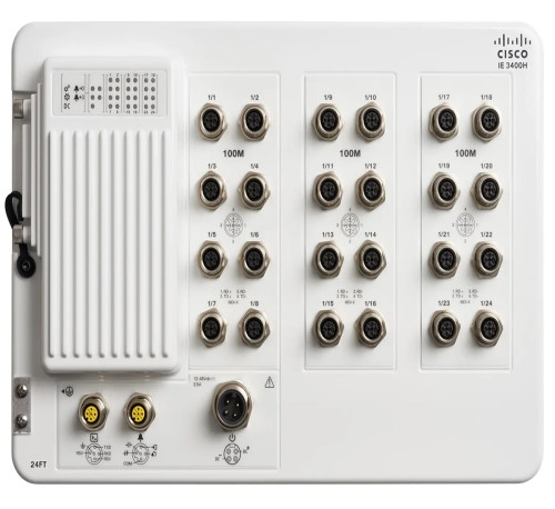 IE-3400H-24FT-A - Cisco 24-Port Fast Ethernet M12 IP67 Heavy Duty Network Switch