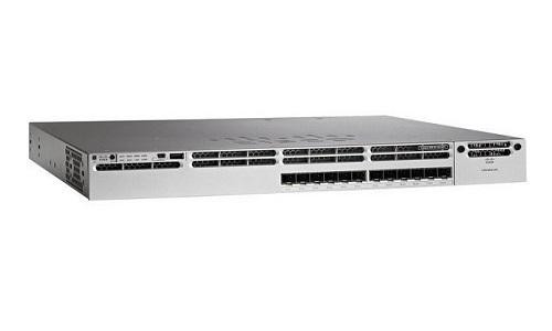 WS-C3850-12XS-E - Cisco Catalyst 3850 Series 12-Ports SFP+ 10GBase-X USB Manageable Layer3 Rack-mountable 1U Switch with IP Service