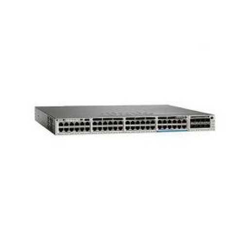 WS-C3850-12X48U-S - Cisco Catalyst 3850 Series 48-Ports 10/100/1000Base-T RJ-45 UPoE Manageable Layer3 Rack-mountable 1U Stackable Switch