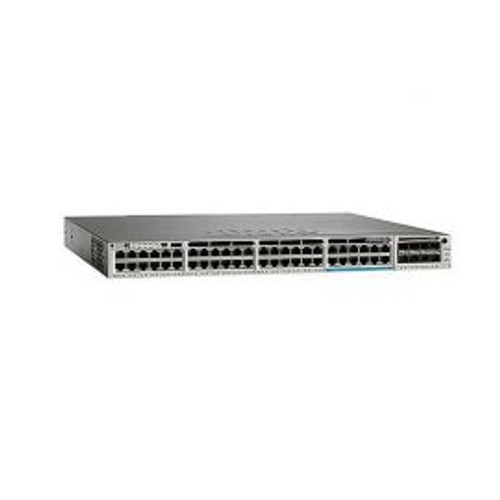 WS-C3850-12X48U-E - Cisco Catalyst 3850 Series 48-Ports 10/100/1000Base-T RJ-45 UPoE Manageable Layer3 Rack-mountable 1U Stackable Switch