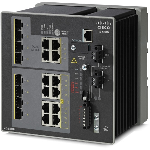 IE-4000-4GS8GP4G-E-RF - Cisco 16-Port PoE Gigabit Network Switch