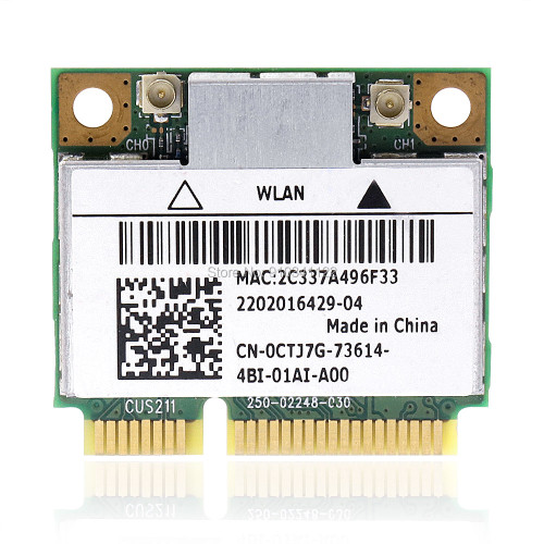 CTJ7G - Dell Wireless N 1202 Bluetooth 4.0 Half Height Card