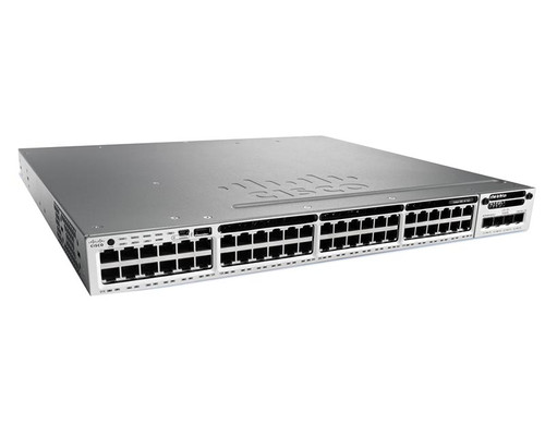 WS-C3850-48XS-S - Cisco Catalyst 3850 Series 48-Ports SFP+ Manageable Layer2 Rack-mountable 1U and Desktop Stackable Switch