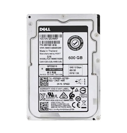 05PNGD - Dell 600GB 15000RPM SAS 12Gb/s 2.5" HDD