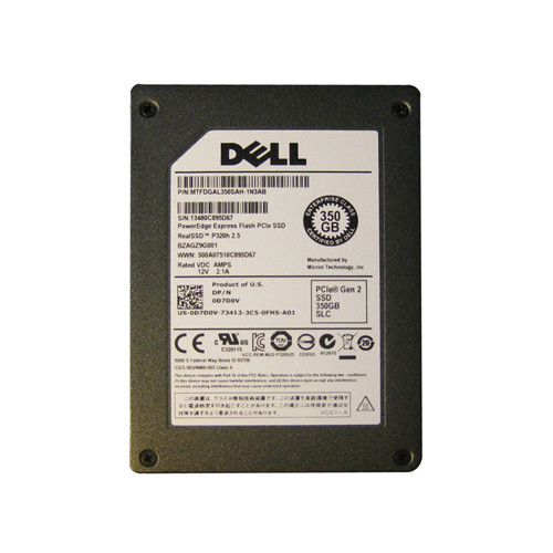 D7D0V - Dell 350GB SLC PCIe 2.0 x4 2.5" SSD