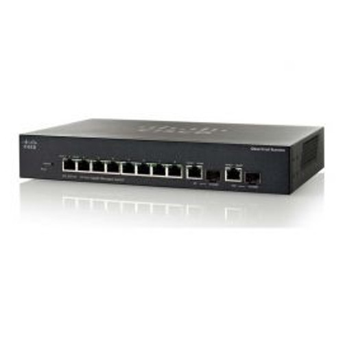 SG300-10 - Cisco 8-Ports 10/100/1000 RJ-45 Layer3 Desktop rack-mountable Gigabit Switch with 2x combo Gigabit SFP Ports