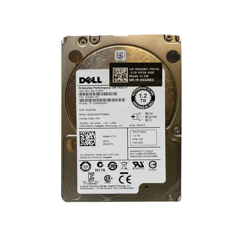 06GR83 - Dell 1.2TB 10K RPM SAS 6Gb/s 2.5" HDD