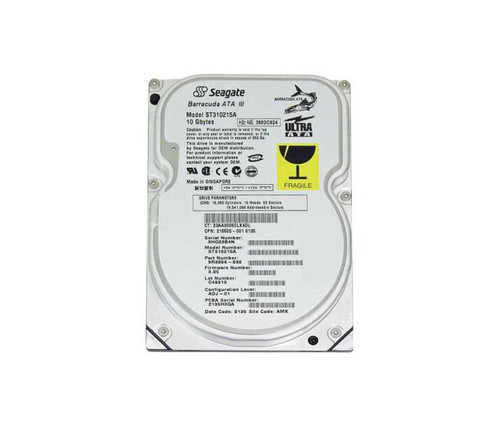 ST310215A - Seagate 10.2GB 7200RPM IDE 2MB 3.5" HDD