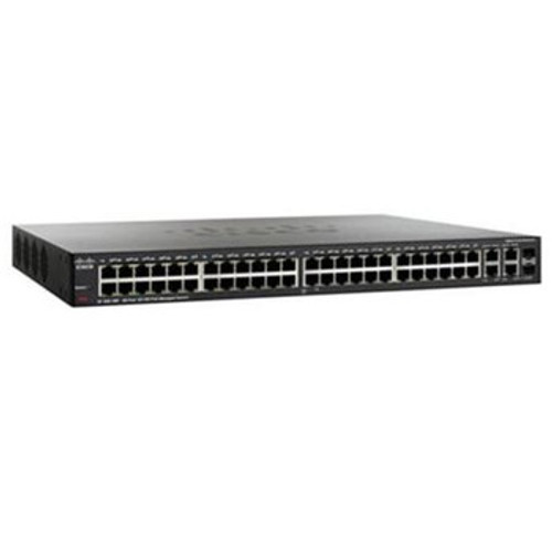 SF300-48PP-K9 - Cisco SF300 Series 48-Ports 10/100 PoE+ Gigabit Uplink Managed Switch with 2x Gigabit and 2x mini-GBIC Combo Ports