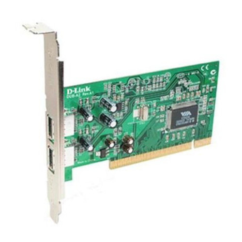 DUB-A2 - D Link D-Link High-Speed USB 2.0 2-Port PCI Adapter 2 x 4-pin Type A Male USB 2.0 Plug-in Card