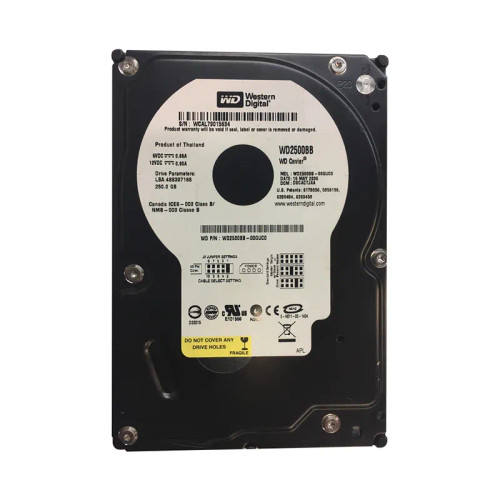 WD2500BB-00GUC0 - Western Digital 250GB 7200RPM EIDE 2MB 3.5" HDD