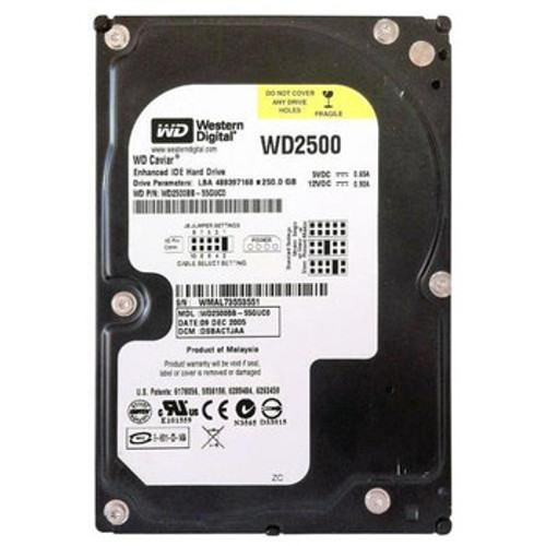 WD2500BB-55GUC0 - Western Digital 250GB 7200RPM ATA 100 3.5 2MB Cache Caviar Hard Drive