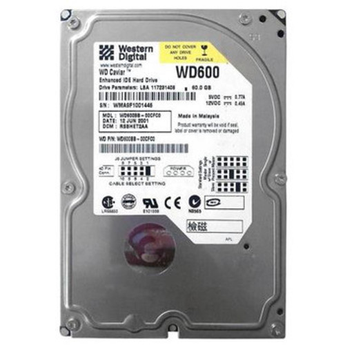 WD600BB-00CFC0 - Western Digital 60GB 7200RPM ATA 100 3.5 2MB Cache Caviar Hard Drive