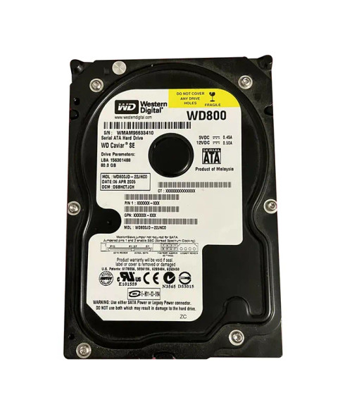 WD800JD-22JNC0 - Western Digital 80GB 7200RPM SATA 8MB 3.5" HDD