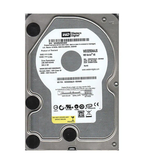 WD3200AAJS-55VWA0 - Western Digital 320GB 7200RPM SATA 3Gb/s 3.5" HDD