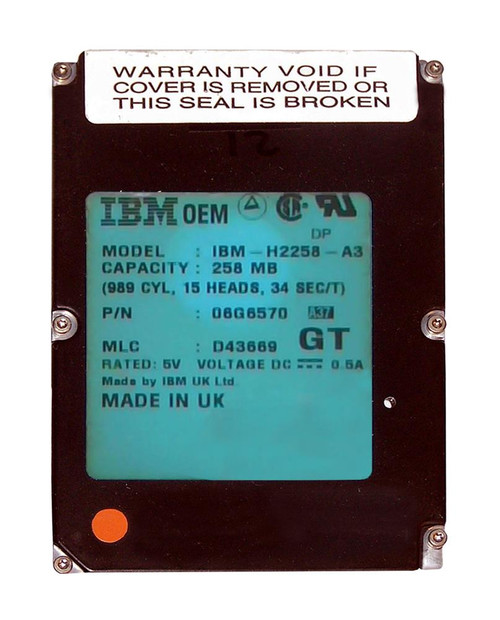 IBM 06G6570 258MB 3800RPM ATA/IDE 2.5Internal Hard Drive