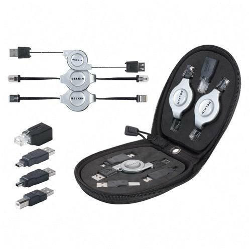 F3X1724 - BELKIN 7-in-1 Retractable Travel Connectivity Cable Kit