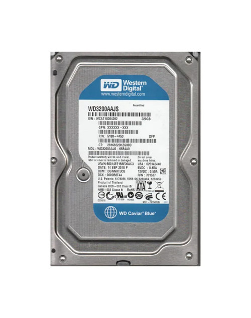 WD3200AAJS-65B4A0 - Western Digital 320GB 7200RPM SATA 3Gb/s 3.5" HDD