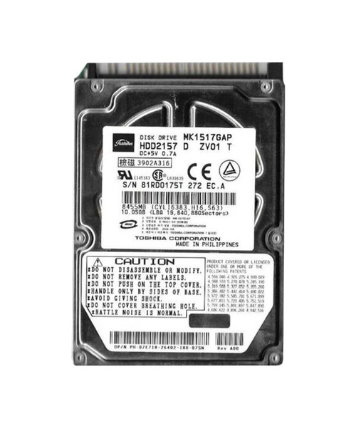 TOSHIBA MK1517GAP 15GB 4200RPM 2.5Internal Hard Drive