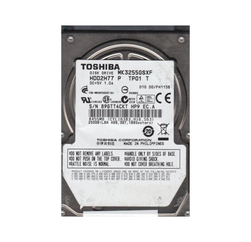 TOSHIBA MK3255GSXF 320GB 5400RPM SATA 2.5HDD 8MB Cache