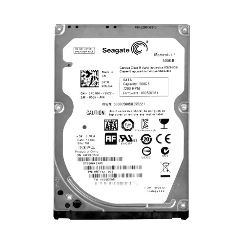PCJG4 - Dell 500GB 7200RPM SATA 2.5" 16MB HDD