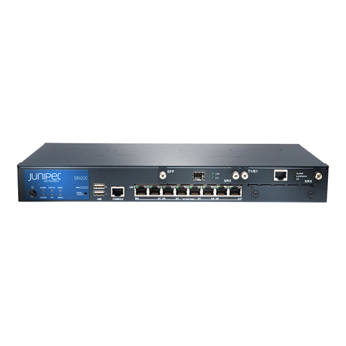 SRX220 - Juniper SRX Series 8 x Ports 10/100/1000Base-T Gigabit Ethernet 1U Rack-mountable Services Gateway