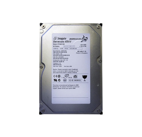 ST340016A - Seagate 40GB 7200RPM IDE ATA-100 2MB 3.5" HDD