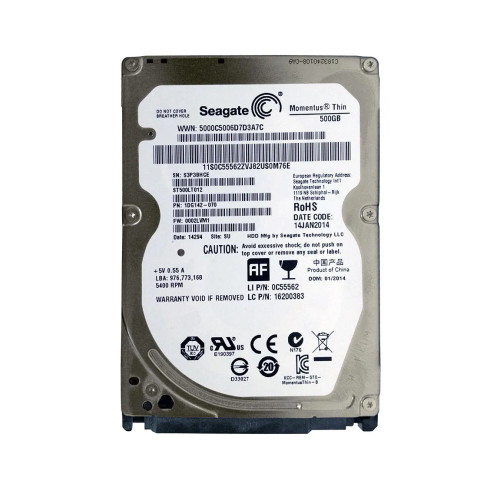 ST500LT012 - Seagate 500GB 5400RPM SATA 16MB 2.5" HDD