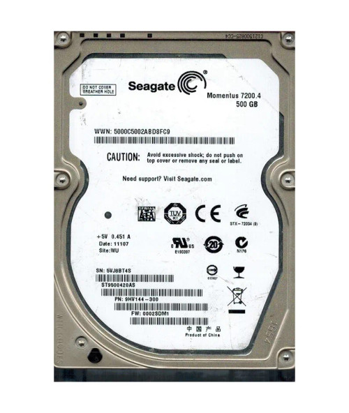Seagate ST9500420AS Momentus 7200.4 500GB SATA 3Gb/s 2.5-Inch HDD
