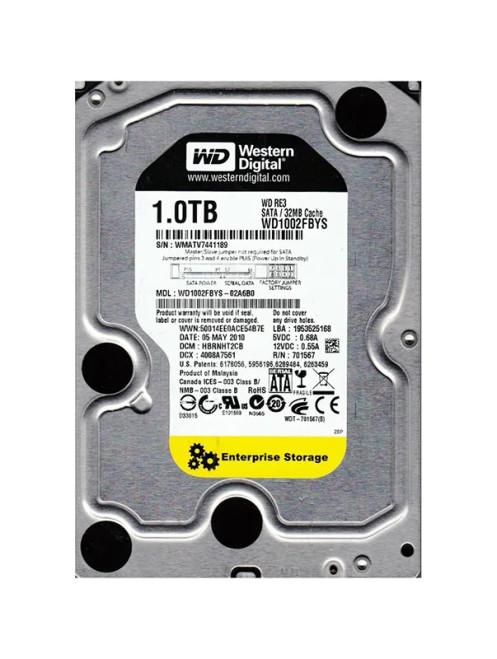 WD1002FBYS-02A6B0 - Western Digital 1TB 7200RPM SATA 3.5-Inch HDD