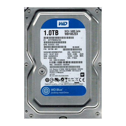 WD10EZEX-60ZF5A0 - WESTERN DIGITAL 1TB 7200RPM SATA 3.5" HDD