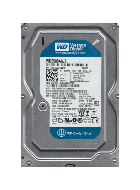 WD2500AAJS-75M0A0 - Western Digital 250GB 7200RPM SATA 3.5-Inch HDD
