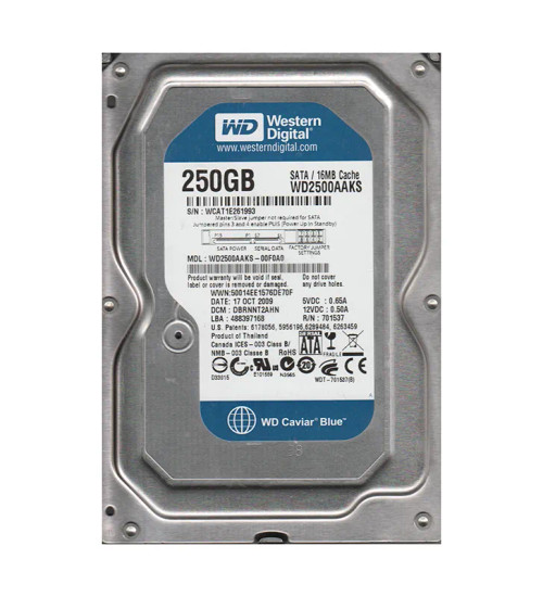 WD2500AAKS-00F0A0 - Western Digital 250GB 7200RPM SATA 3.5-Inch HDD