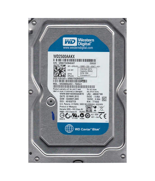 WD2500AAKX-753CA1 - Western Digital 250GB 7200RPM SATA 3.5-Inch HDD