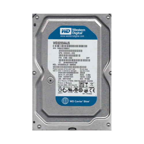 WD3200AAJS-65M0A0 - Western Digital 320GB 7200RPM SATA 3Gb/s 3.5" HDD