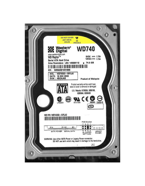 WD740GD-00FLA0 - Western Digital 74GB 10000RPM SATA 8MB 3.5" HDD