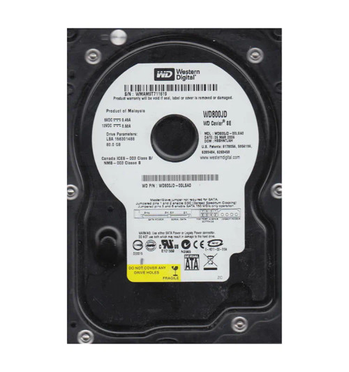 WD800JD-00LSA0 - Western Digital 80GB 7200RPM SATA 8MB 3.5" HDD