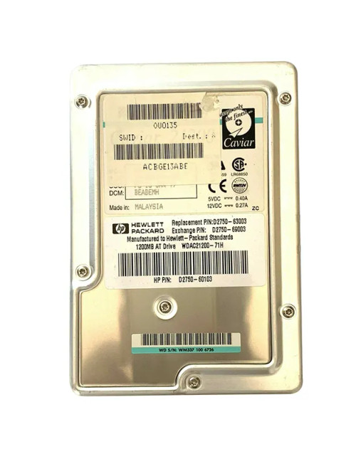 WDAC21200-71H - Western Digital 1.2GB 5200RPM EIDE 3.5" HDD