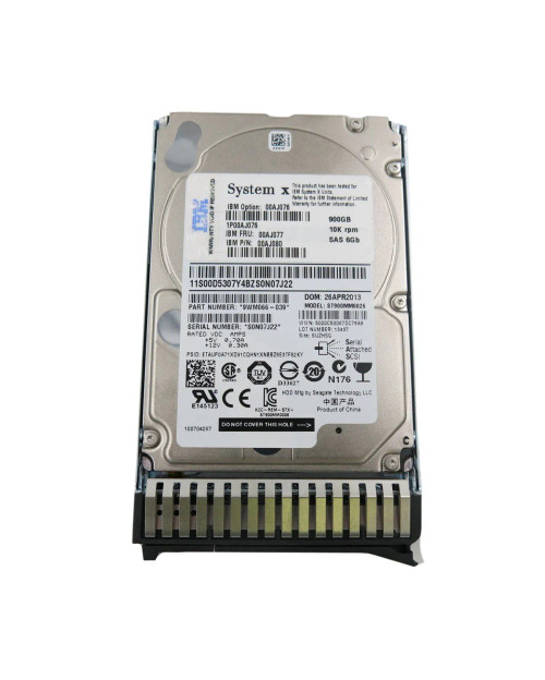 00AJ077 - Lenovo 900GB 10000RPM SAS 6Gb/s 2.5" HDD