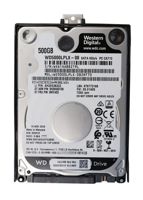 00HW236 - Lenovo 500GB 7200RPM SATA 6Gb/s 2.5" HDD