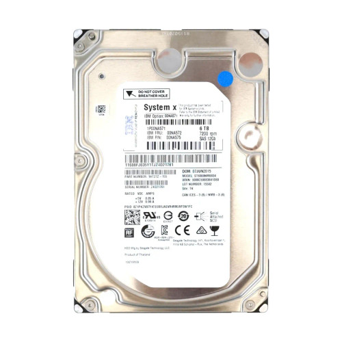 00NA575 - IBM 6TB 7200RPM 3.5" SAS 12Gb/s HDD