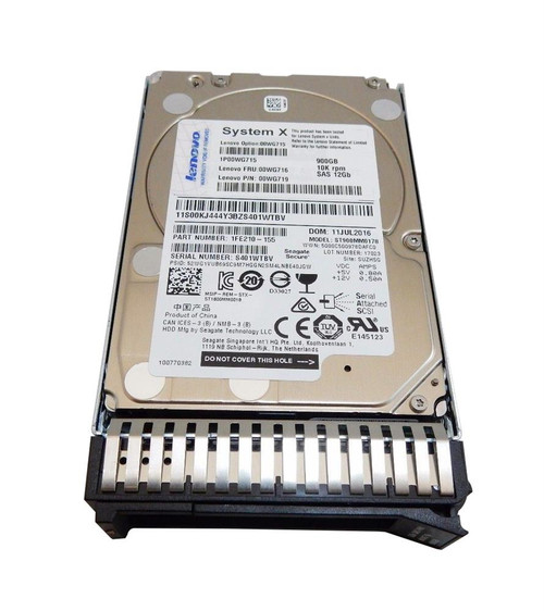 00WG715 - Lenovo 900GB 10000RPM SAS 12Gb/s 2.5" Hot-Swap HDD