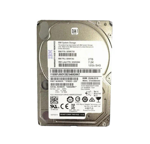 00WK896 - IBM 2TB 7200RPM SAS 12Gb/s 2.5" HDD