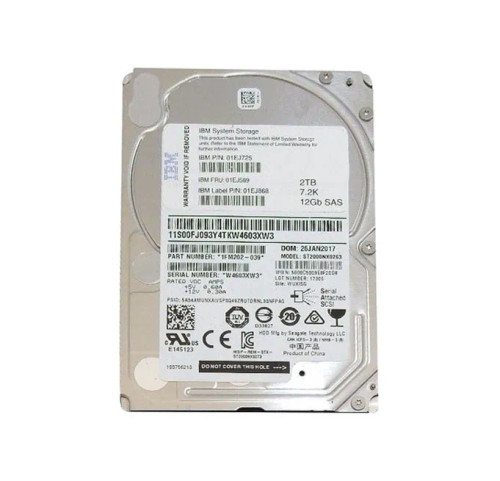 01EJ725 - IBM 2TB 7200RPM SAS 12Gb/s 2.5" Hot-Swap HDD