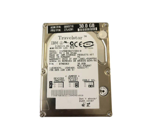 08K9718 - IBM 30GB 4200RPM 2.5" IDE HDD