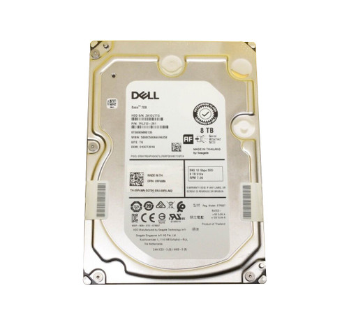 Dell 8TB 7200RPM SAS 12Gb/s Hot-Pluggable SED 3.5-Inch Nearline Hard Drive for PowerEdge & PowerVault Servers