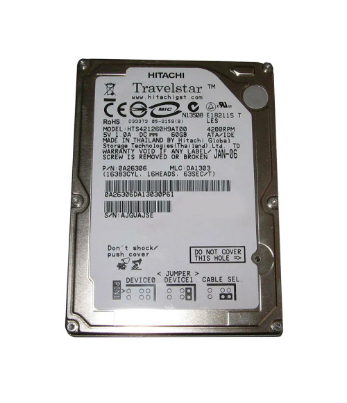 0A26306 - HGST 60GB 4200RPM 2.5" IDE HDD