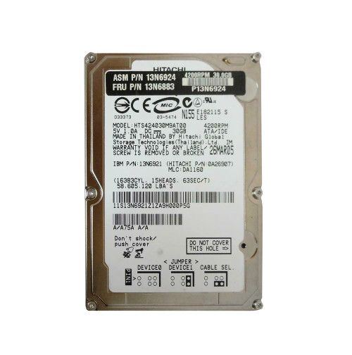 0A26907 - Hitachi 30GB 4200RPM 2.5" IDE 2MB HDD